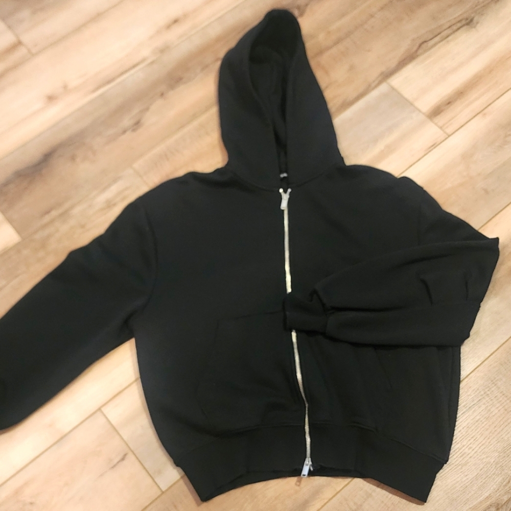 Zara Medium Black Hoodie Jacket